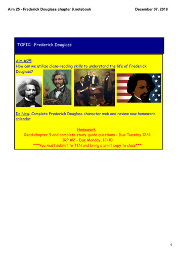 TOPIC: Frederick Douglass - Manhassetschools 