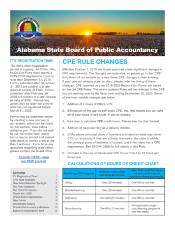 Alabama State Board Of Public Accountancy - NASBA
