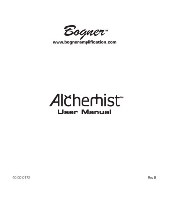 Alchemist User Manual - American Musical Supply