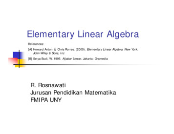 Elementary Linear Algebra - UNY