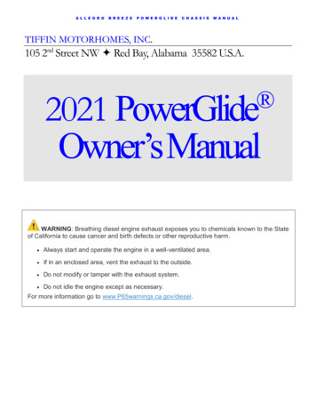 Nd 2021 PowerGlide Owner's Manual