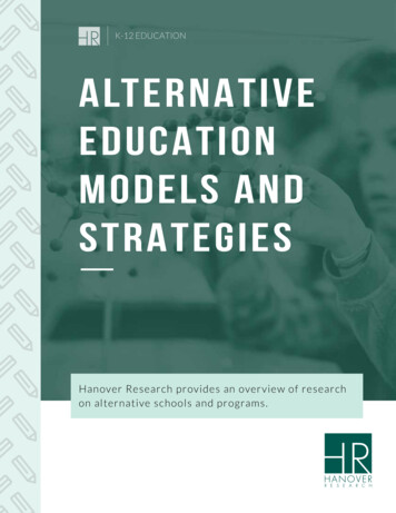K-12 Education Alternative Education Models And Strategies