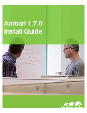 Ambari 170 Install Guide - Cloudera