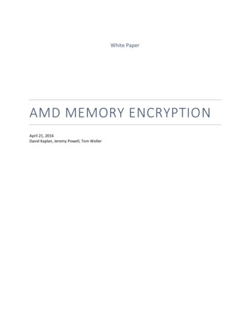 Amd Memory Encryption