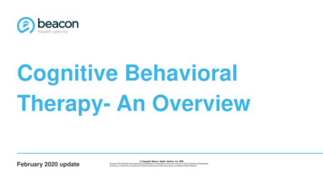 An Overview Of Cognitive Behavioral Therapy Webinar Slides