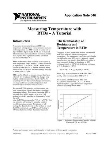 Measuring Temperature With RTDs - A Tutorial