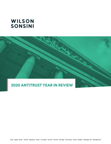 2020 ANTITRUST YEAR IN REVIEW - Wilson Sonsini Goodrich & Rosati
