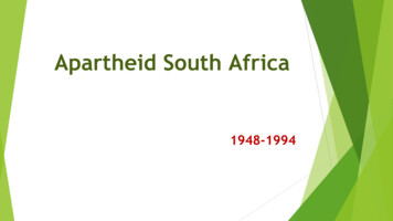Apartheid South Africa - Corsham Regis Primary Academy
