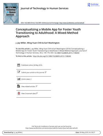 Conceptualizing A Mobile App For Foster Youth Transitioning To .