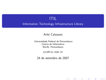 ITIL - Information Technology Infrastructure Library - UFPE