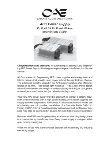 APS Power Supply - Cascadeaudio 