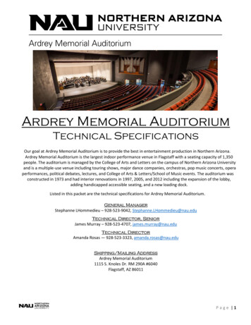 Ardrey Memorial Auditorium - Nau.edu