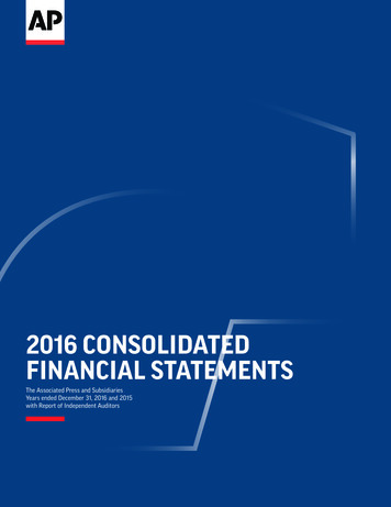 2016 CONSOLIDATED FINANCIAL STATEMENTS - Associated Press