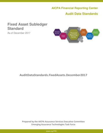 Fixed Asset Subledger Standard - AICPA