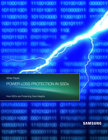 PoWer Loss Protection In SsDs - Samsung Electronics