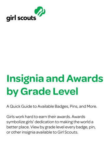 Insignia And Awards By Grade Level - Girl Scouts Of The USA