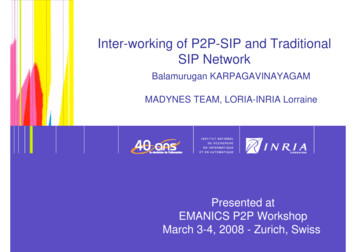 Inter-working Of P2P-SIP And Traditional SIP Network - UZH