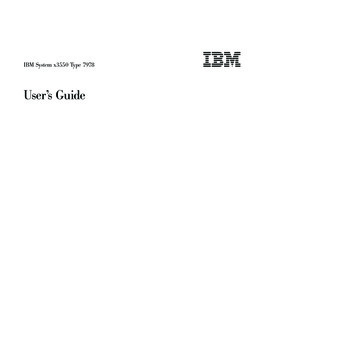 IBM System X3550 Type 7978: User.s Guide - Kev009 