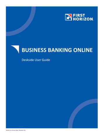 BUSINESS BANKING ONLINE - First Horizon Corporation