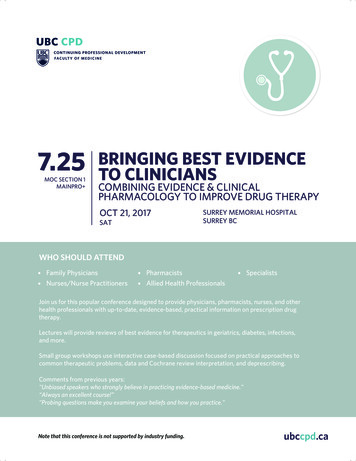 7.25 Bringing Best Evidence To Clinicians