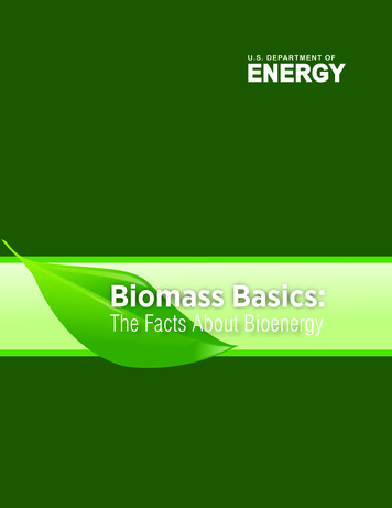 Biomass Basics: The Facts About Bioenergy - Department Of Energy