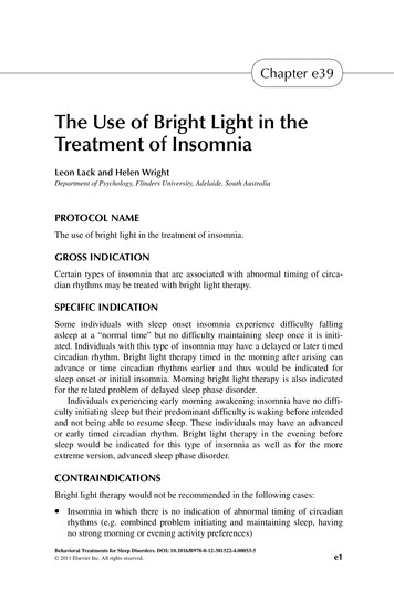 The Use Of Bright Light In The Treatment Of Insomnia - Elsevier