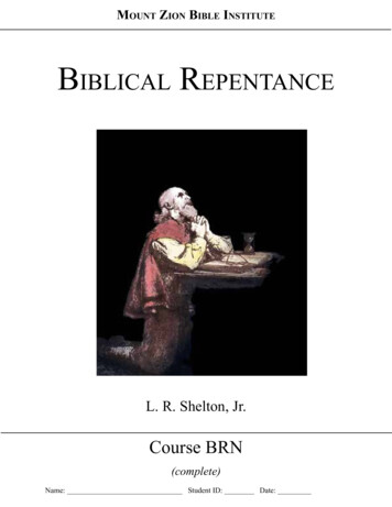 Biblical Repentance - Study Guide - Chapel Library
