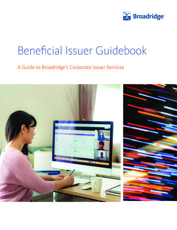 Beneficial Issuer Guidebook - Broadridge Financial Solutions
