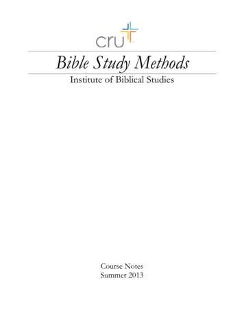 Bible Study Methods - Cru