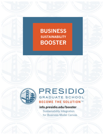 Business Sustainability Booster PGS FINAL - Presidio Graduate School