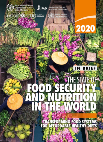 In Brief To The State Of Food Security And Nutrition In The World 2020
