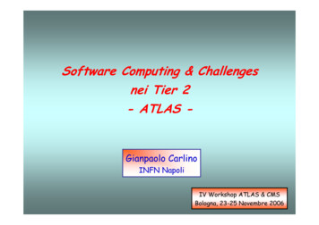 ATLAS Software & Computing - Istituto Nazionale Di Fisica Nucleare