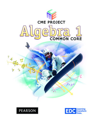 CME Project: Algebra 1 - Assets.pearsonschool 