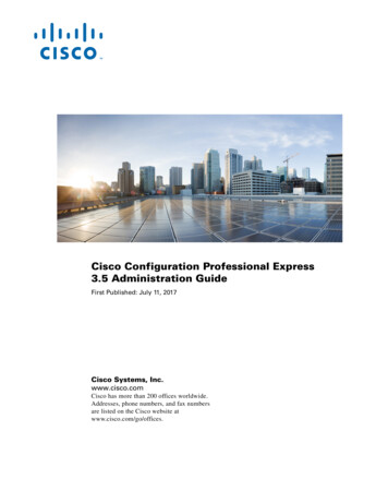 Cisco Configuration Professional Express 3.5 Administration Guide