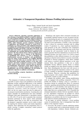 Alchemist: A Transparent Dependence Distance Proﬁling Inf Rastructure