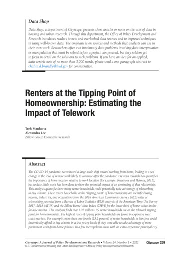 Data Shop: Renters At The Tipping Point Of Homeownership: Estimating .