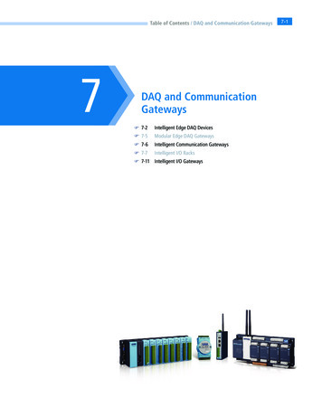 Table Of Contents / DAQ And Communication Gateways 7-1 7 . - Advantech