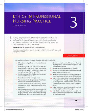 Ethics In Professional Nursing Practice - Jones & Bartlett Learning
