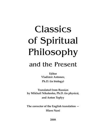 Classics Of Spiritual Philosophy