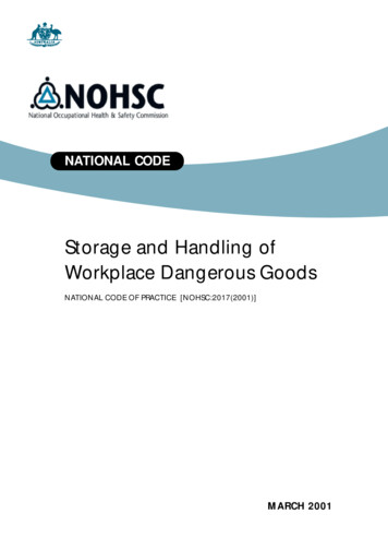 Code Of Practice Storage And Handing Dangerous Goods