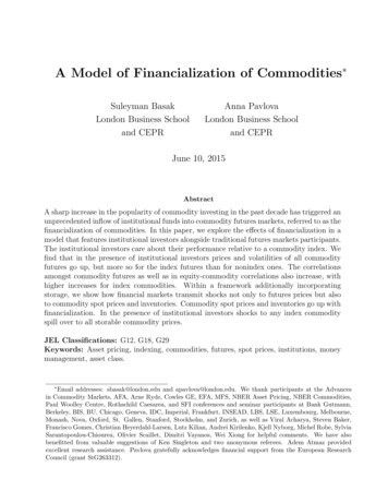 A Model Of Financialization Of Commodities - London Business School