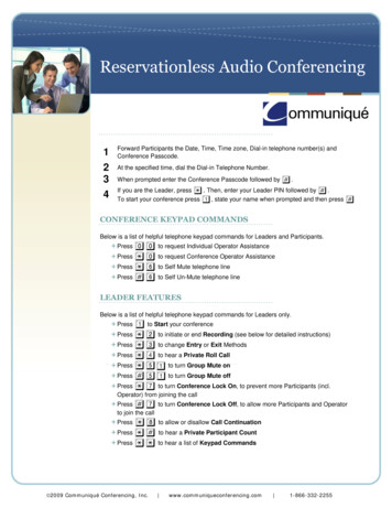 Reservationless Audio Conferencing - Conference Call Service