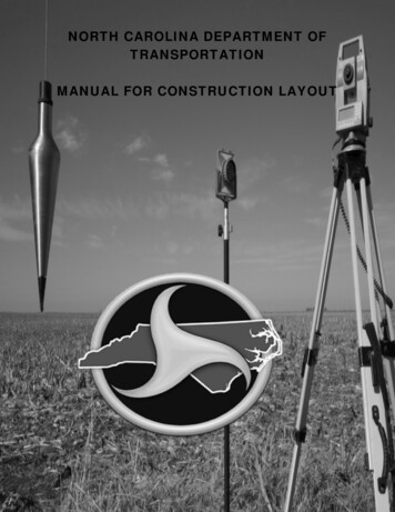 Construction Stake Manual - NCDOT