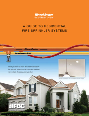 A Guide To Residential Fire Sprinkler Systems