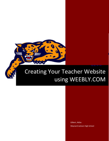 Creating Your Teacher Website Using WEEBLY - PHS Math