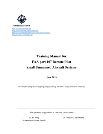 Training Manual For FAA Part 107 Remote Pilot Small Unmanned Aircraft .