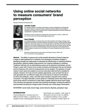 Using Online Social Networks To Measure Consumers' Brand Perception