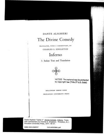 DANTE ALIGHIERI The Divine Comedy