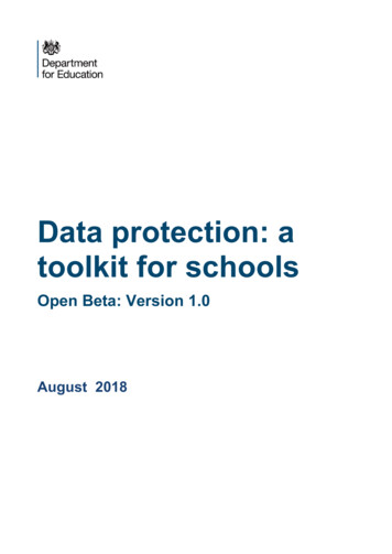 Data Protection: A Toolkit For Schools - GOV.UK