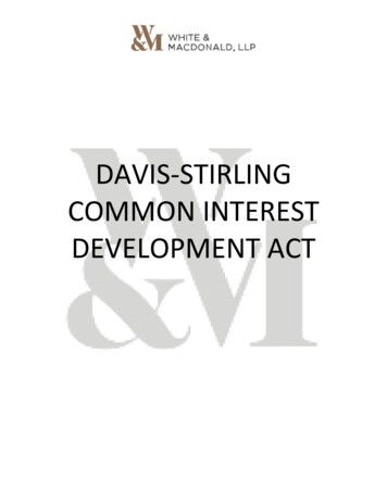 Davis-stirling Common Interest Development Act